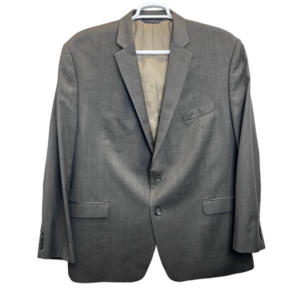 Lauren Ralph Lauren Gray Sport Coat Jacket Mens 48R 2‎ Button Front Designer